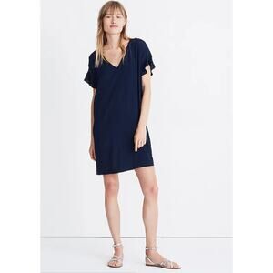 Madewell Pocket T-Shirt Dress Women’s Small Black Short Sleeve Casual Minimalist
